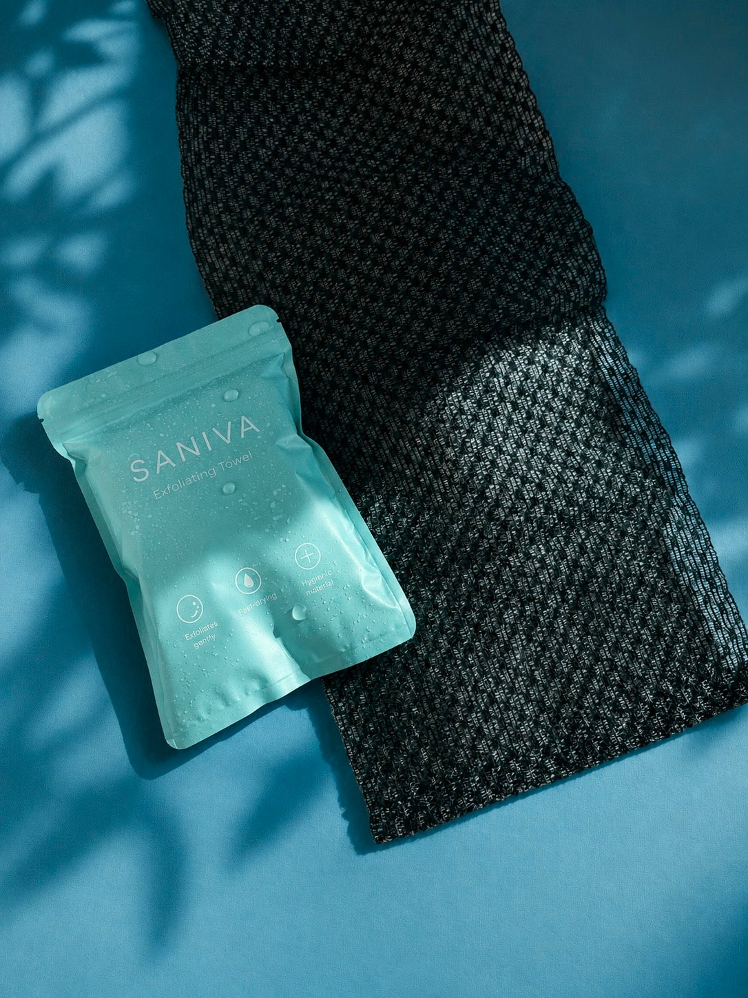 SANIVA Long Exfoliating Shower Towel