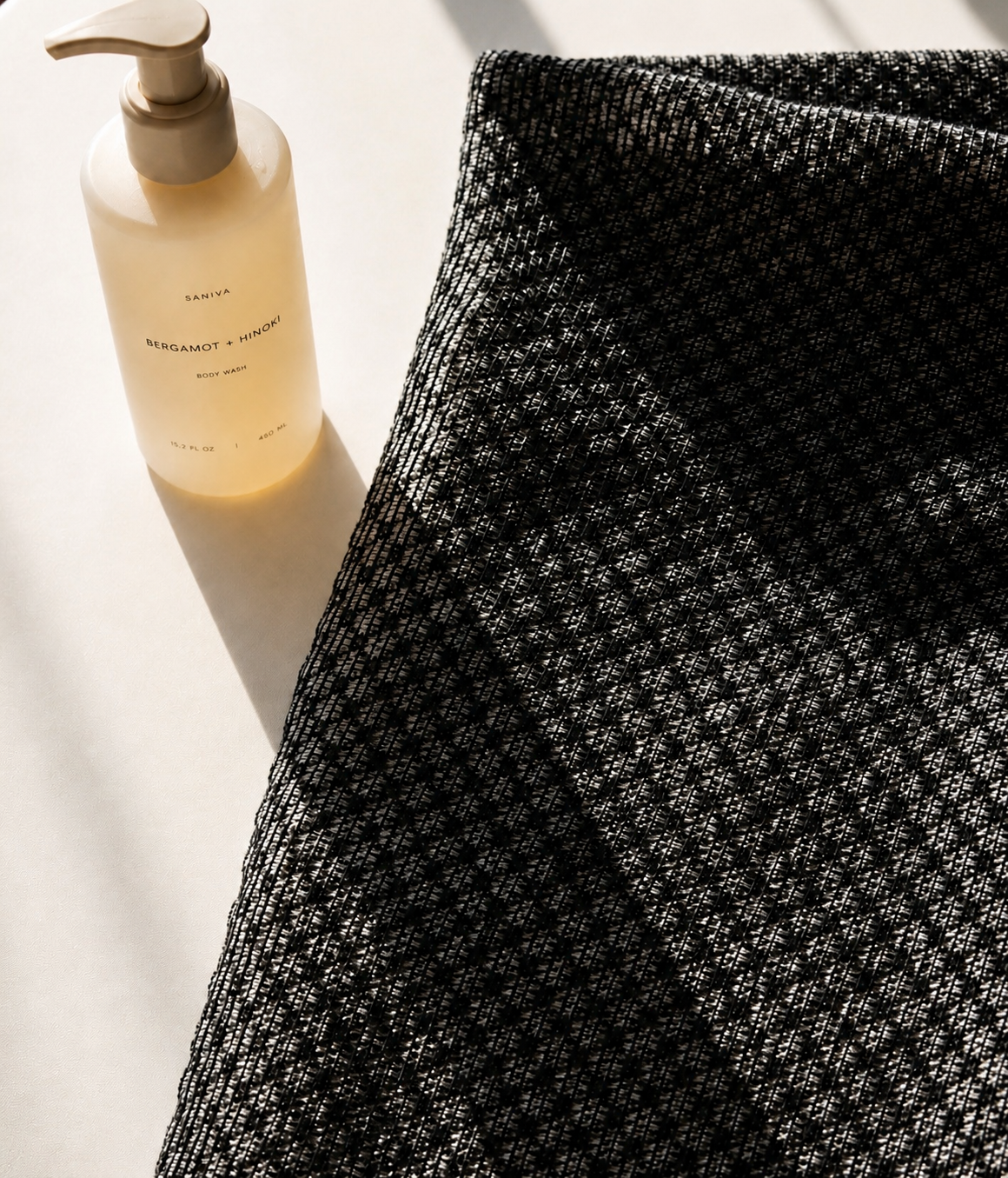 SANIVA Long Exfoliating Shower Towel