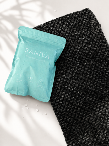 SANIVA Long Exfoliating Shower Towel